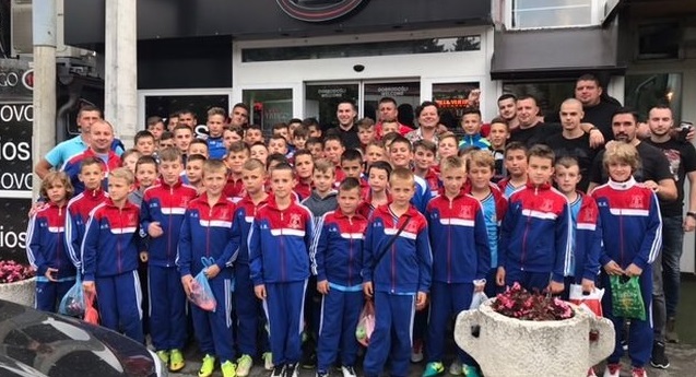 Малишани с Космета у Београду на прослави Звездине титуле